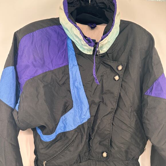 Serac Vintage 80/s Nylon Retro Ski Suit Size 10 - Picture 3 of 14